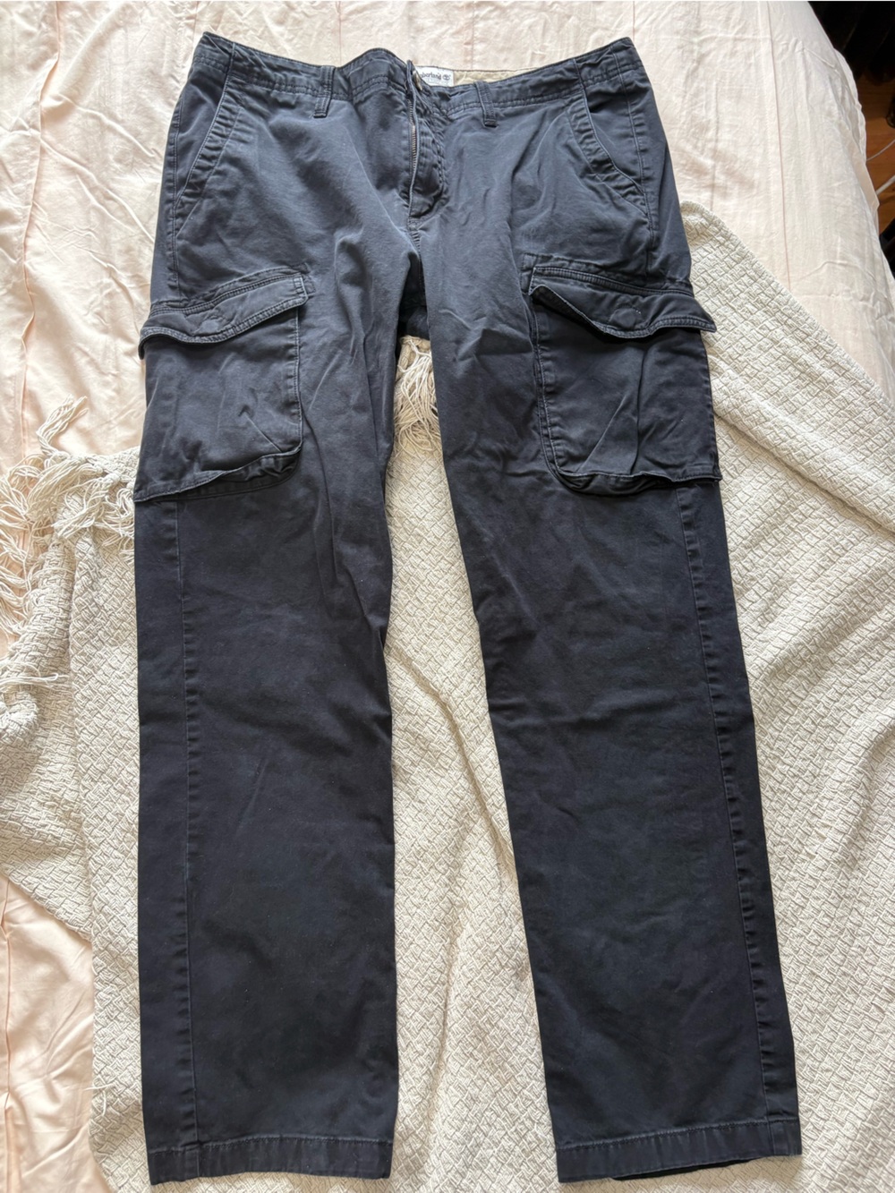 Men's Black Cargo Pants - Classic Straight Fit